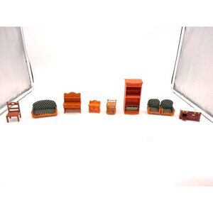 Calico Critters/Sylvanian Families Living Room Furniture and Loving Family Refri